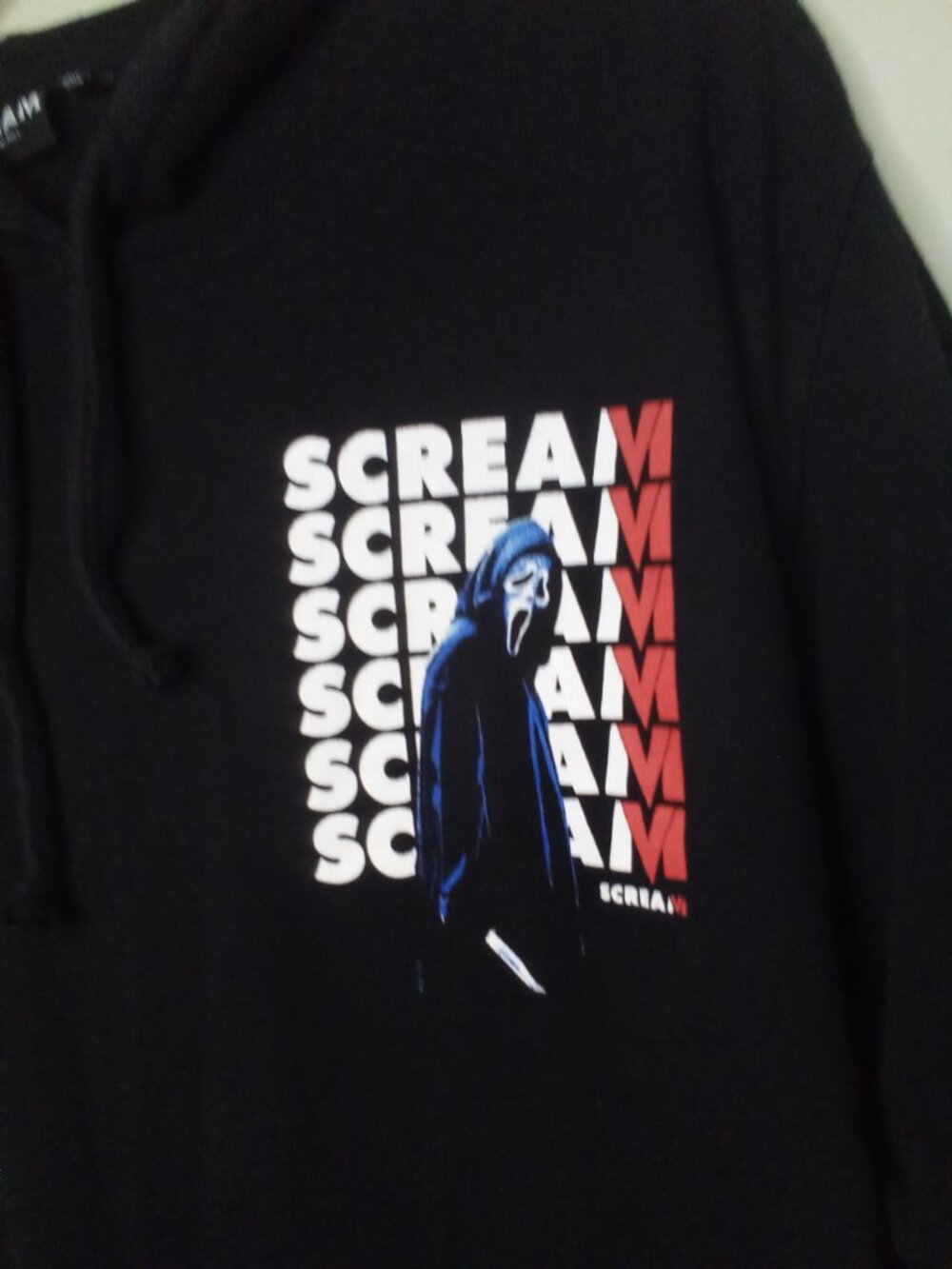 Scream Hoodie Adult XL Men Women Horror Graphic Pocket Black - Picture 6 of 13